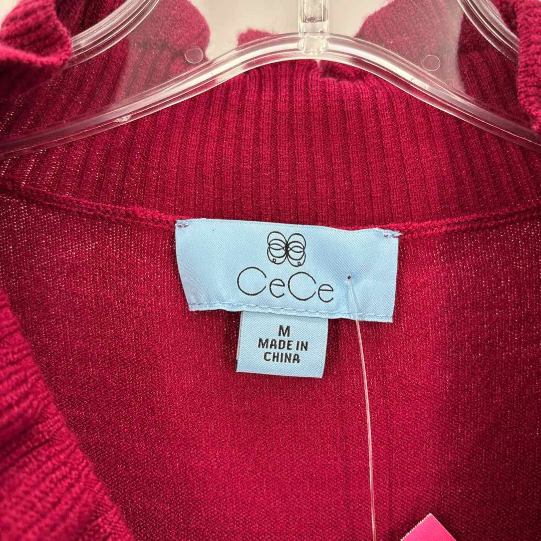 Size M CECE Burgundy Dress