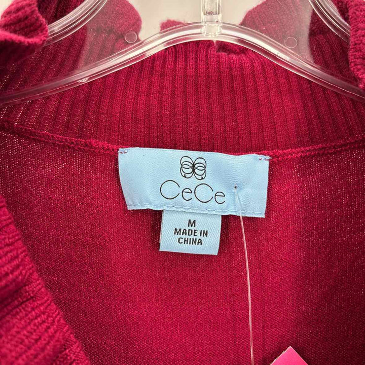 Size M CECE Burgundy Dress