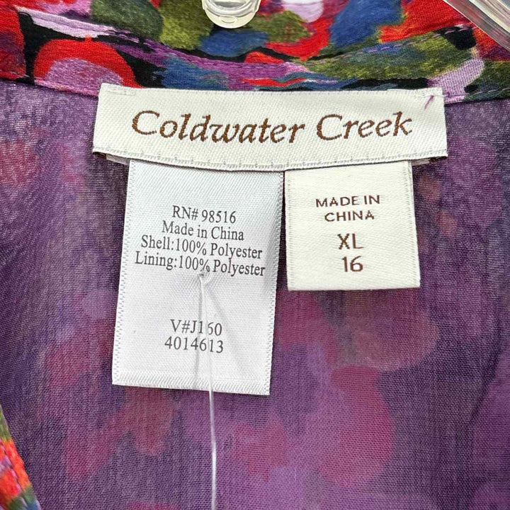 Size XL Coldwater Creek Purple Shirt