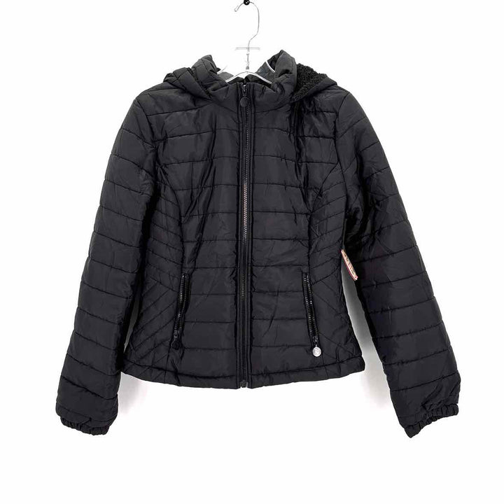 Size M Black Quilted Coat