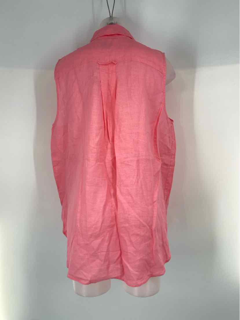 Size X Talbots Pink Linen Shirt