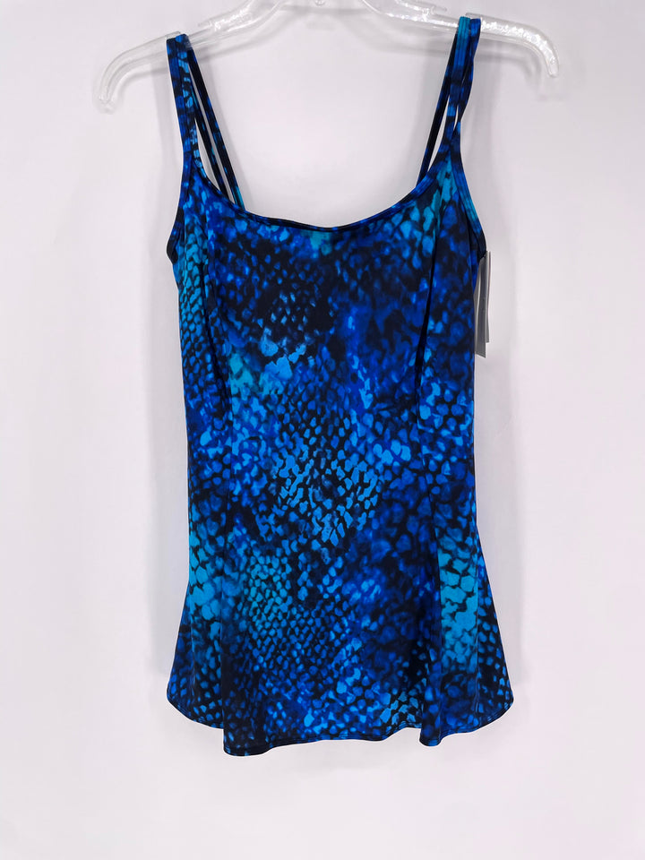 Size 8 Chico's Blue Print Swimsuit