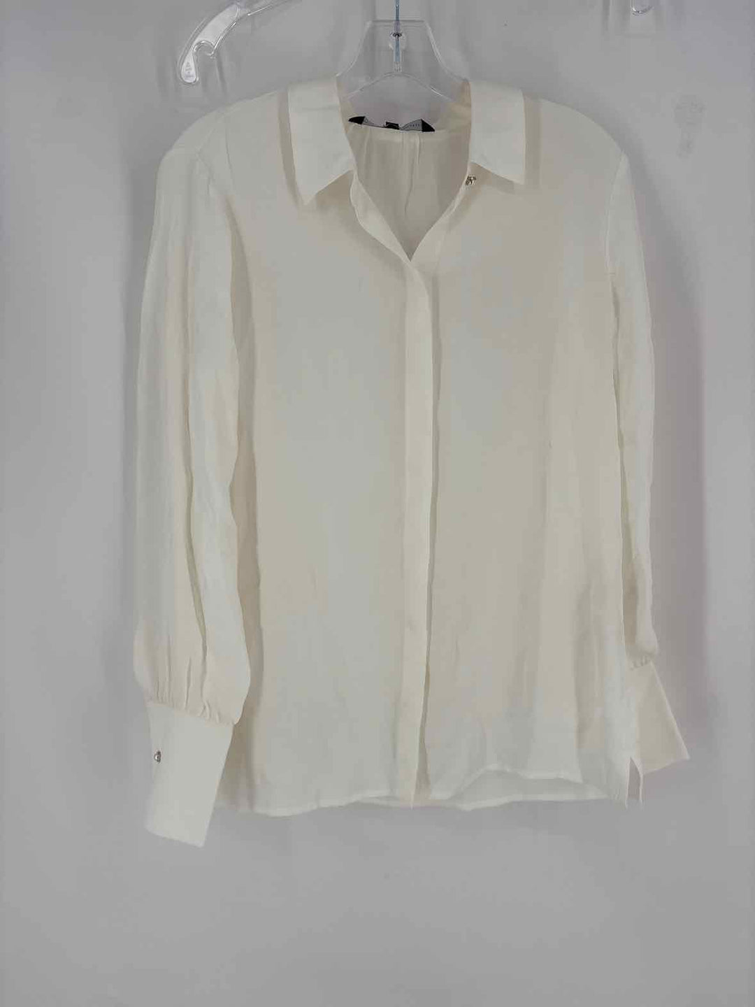 Size 6 White House Black Market Cream Shirt