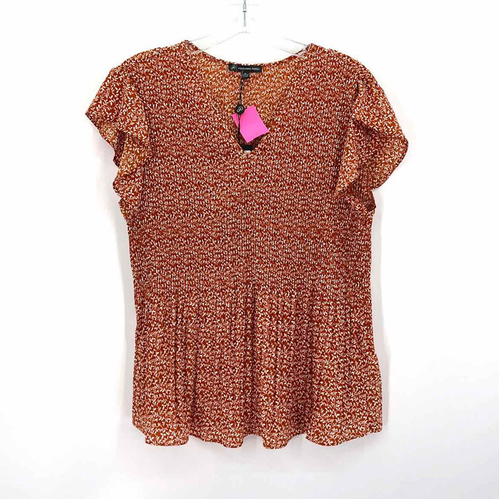 Size M Adrianna Papell Orange Shirt