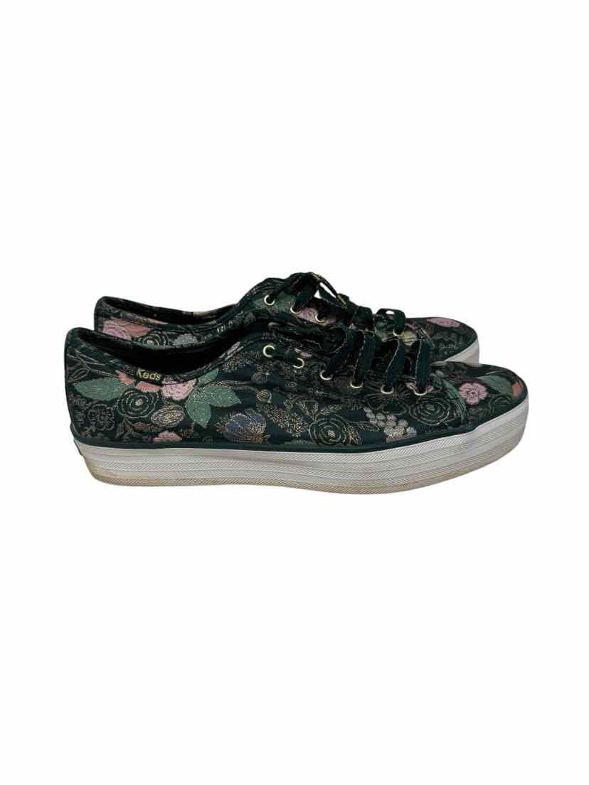 Shoe Size 9 Keds Green Print Sneakers