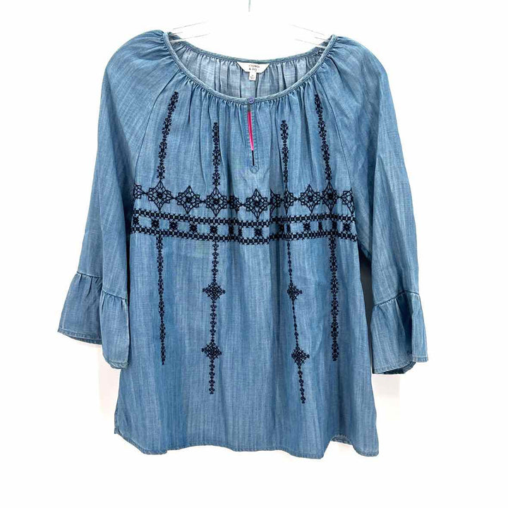 Size M CROWN & IVY Blue Denim Shirt