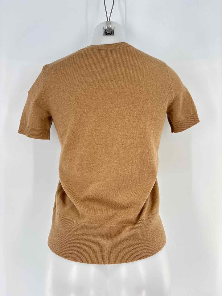 Size Petite THEORY Tan Cashmere Shirt