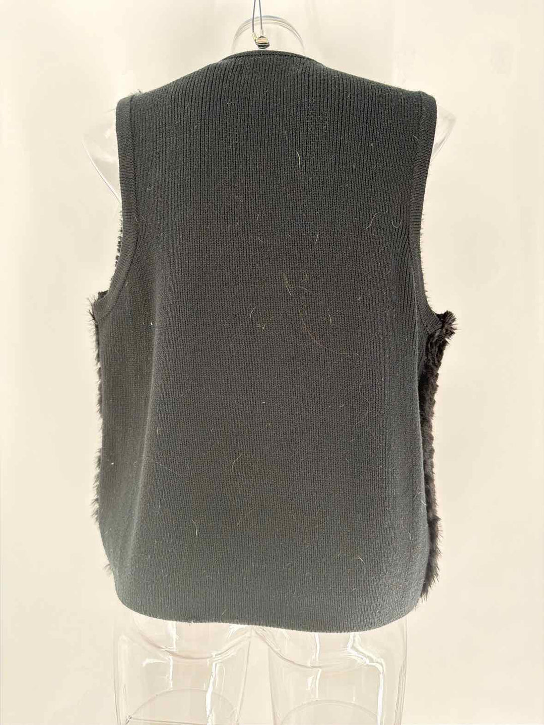 Size S NANETTE LEPORE Black Faux Fur Shirt