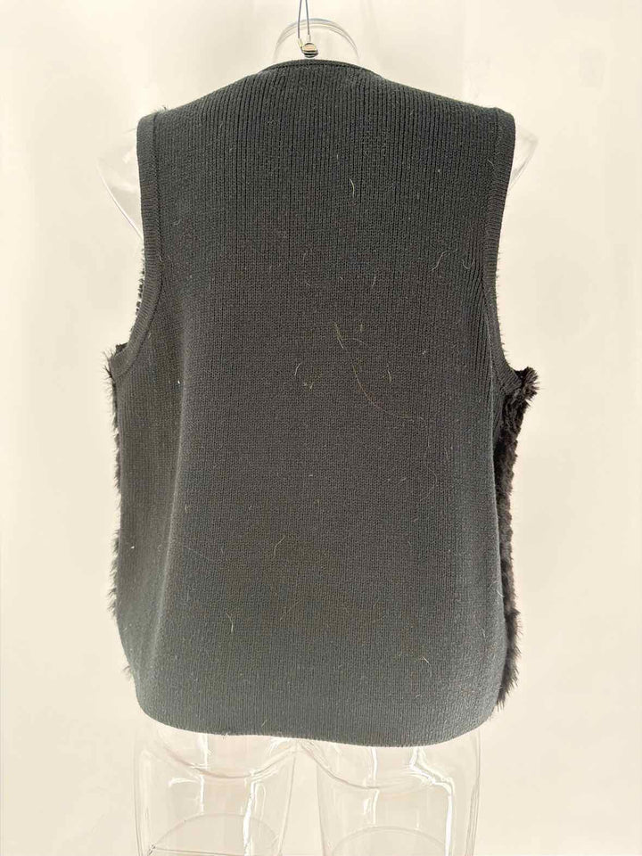 Size S NANETTE LEPORE Black Faux Fur Shirt