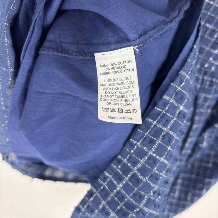 Size L NEVER A WALLFLOWER Blue Print Shirt