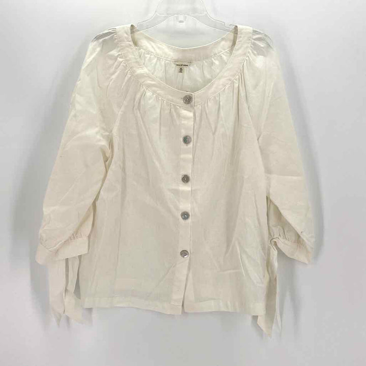 Size XL MAX STUDIO Ivory Linen Shirt