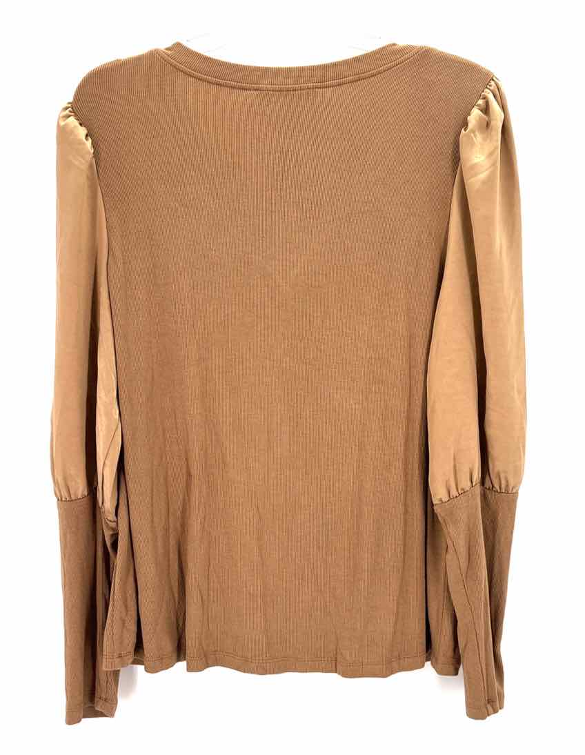 Size XL MELISSA NEPTON Beige Silk Shirt