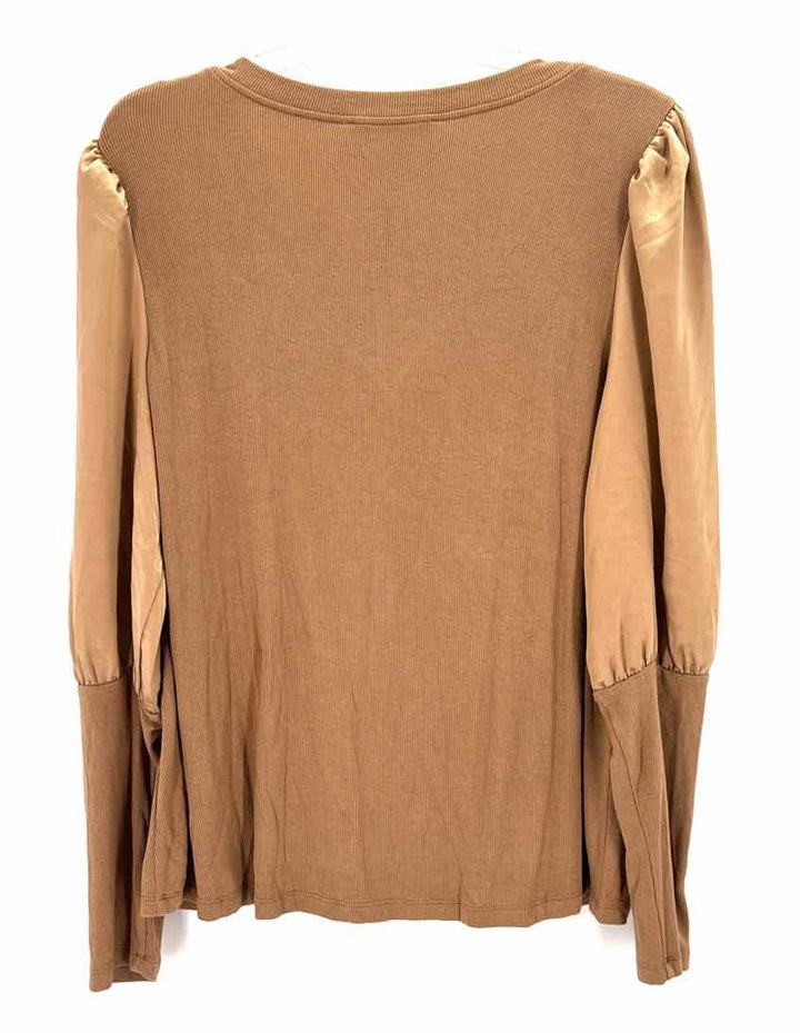 Size XL MELISSA NEPTON Beige Silk Shirt