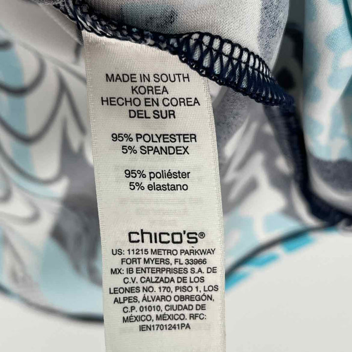 Size M Chico's Blue Print Shirt