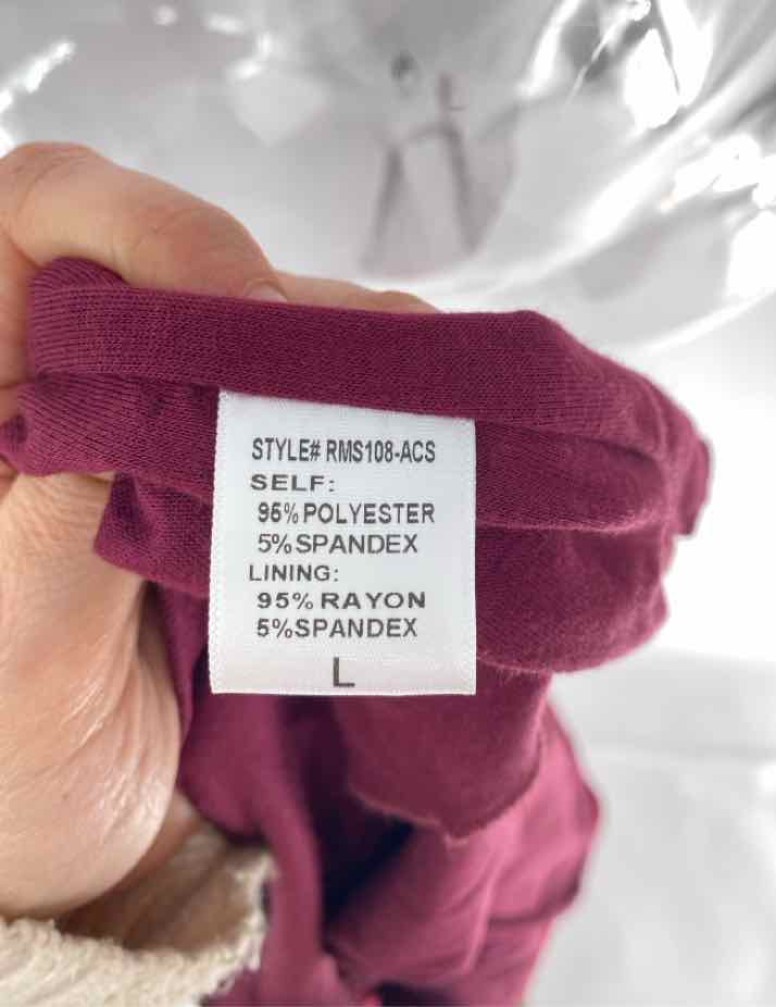 Size M FABRIK Burgundy Velour Dress