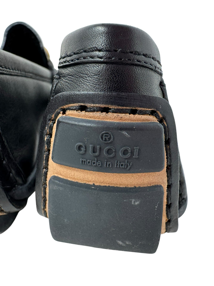 Shoe Size 8 Gucci Black Leather Luxury - Flats
