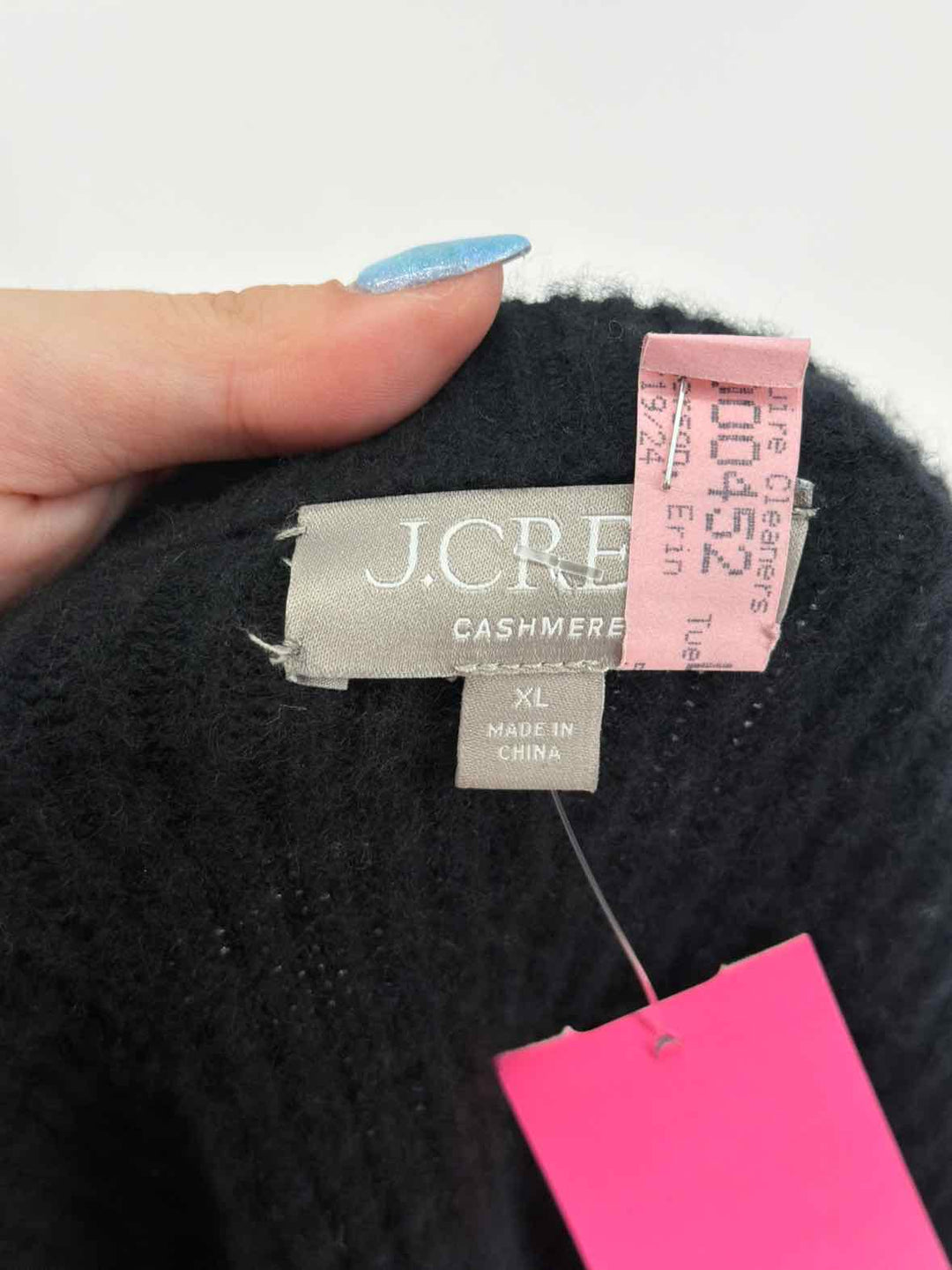 Size XL J Crew Black Cashmere Sweater