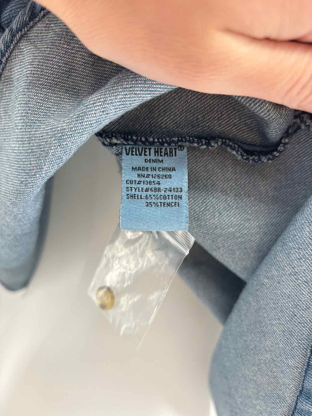 Size S VELVET Denim Shirt