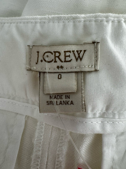 Size 0 J Crew White Shorts