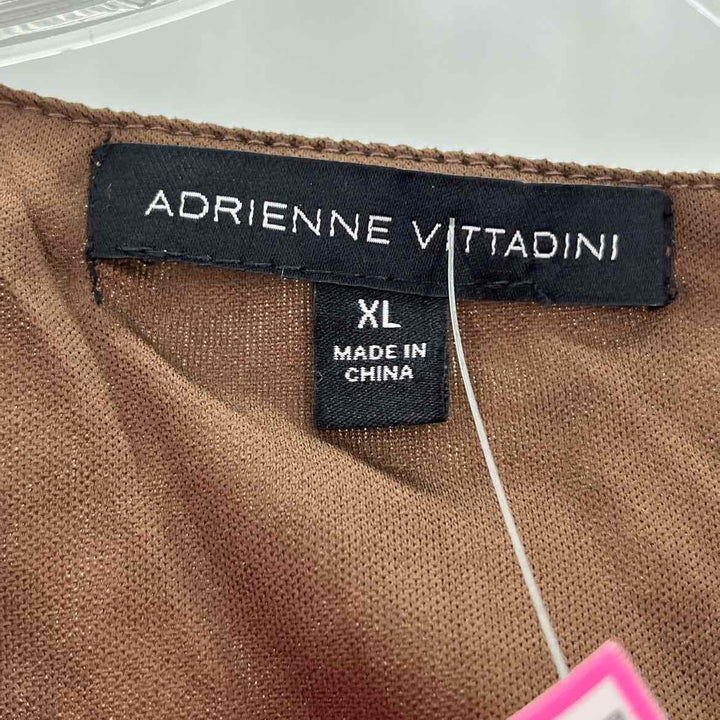 Size XL ADRIENNE VITTADINI Brown Print Shirt