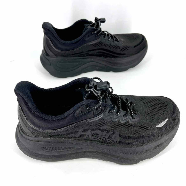 Shoe Size 9 HOKA Black Knit Sneakers