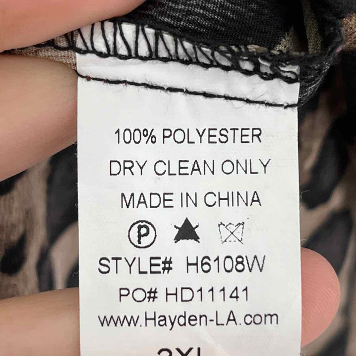 Size 2X Brown Print Shirt