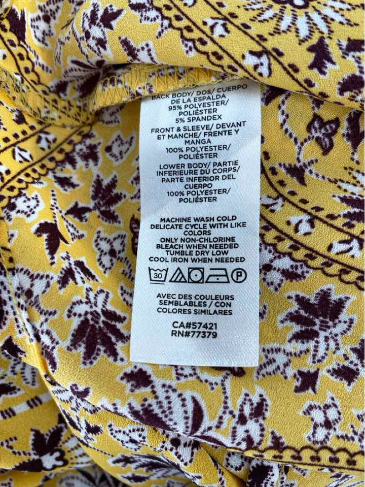 Size L Ann Taylor Yellow Shirt