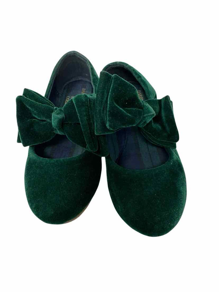 Green Velour Flats