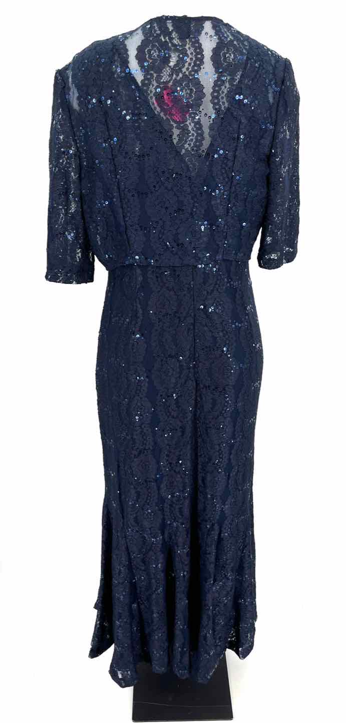 Size 12 ALEX EVENING Navy Lace Dress