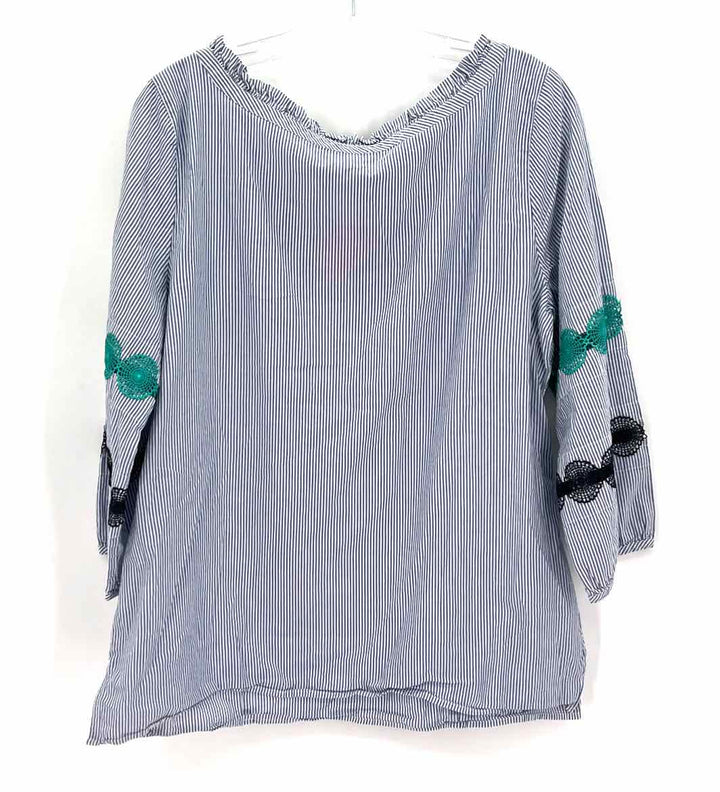 Size L Talbots Blue Print Shirt