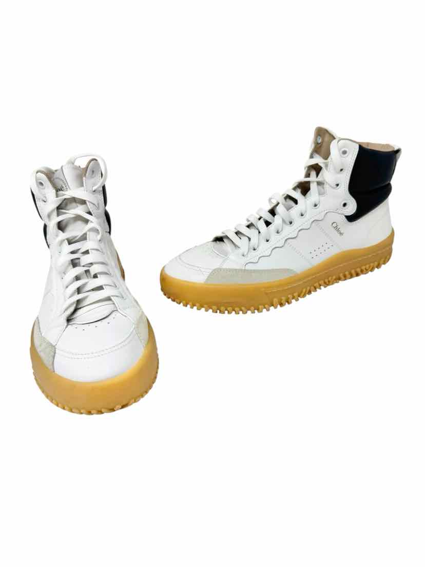 Shoe Size 40 Chloe White Leather Luxury - Sneakers