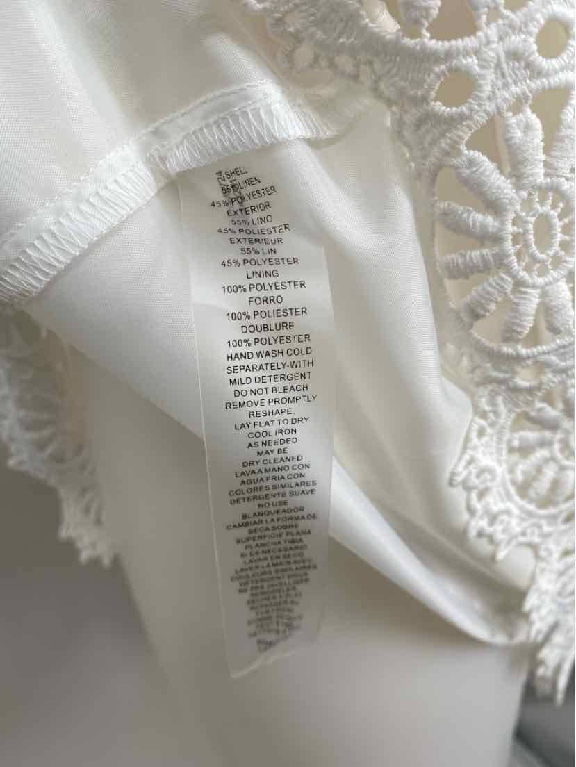 Size 14 Vince Camuto White Linen Dress