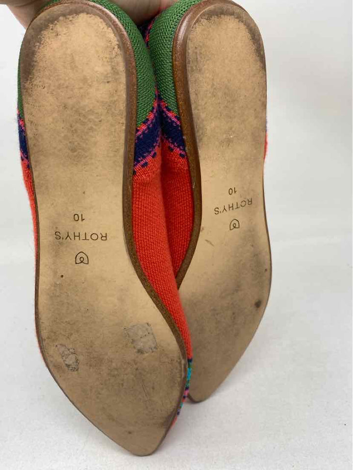 Shoe Size 10 ROTHY'S Multi-Color Knit Flats