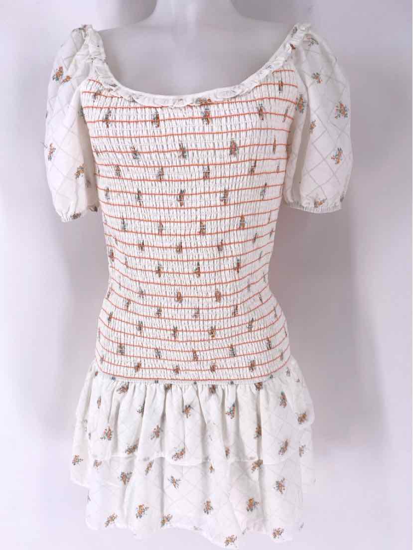 Size M FABRIK White Print Dress