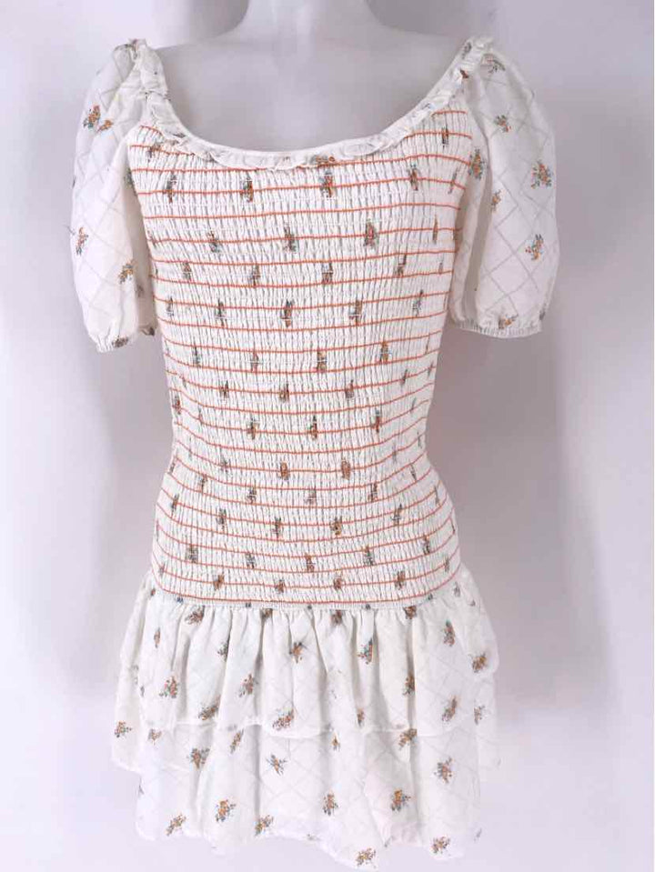 Size M FABRIK White Print Dress