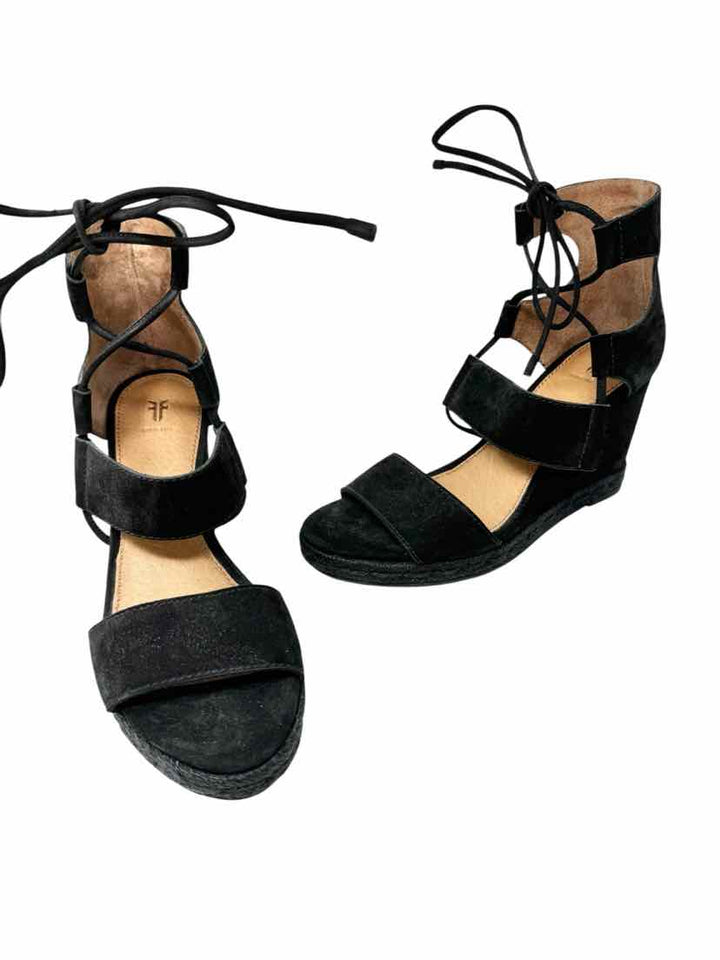 Shoe Size 7 Frye Black Suede Sandals