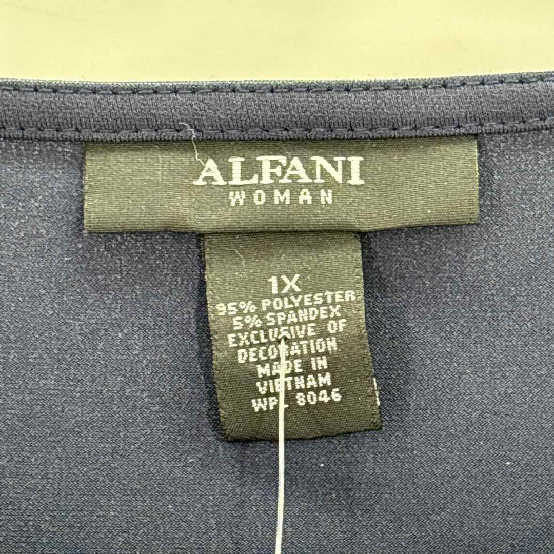Size 1X ALFANI Navy Shirt