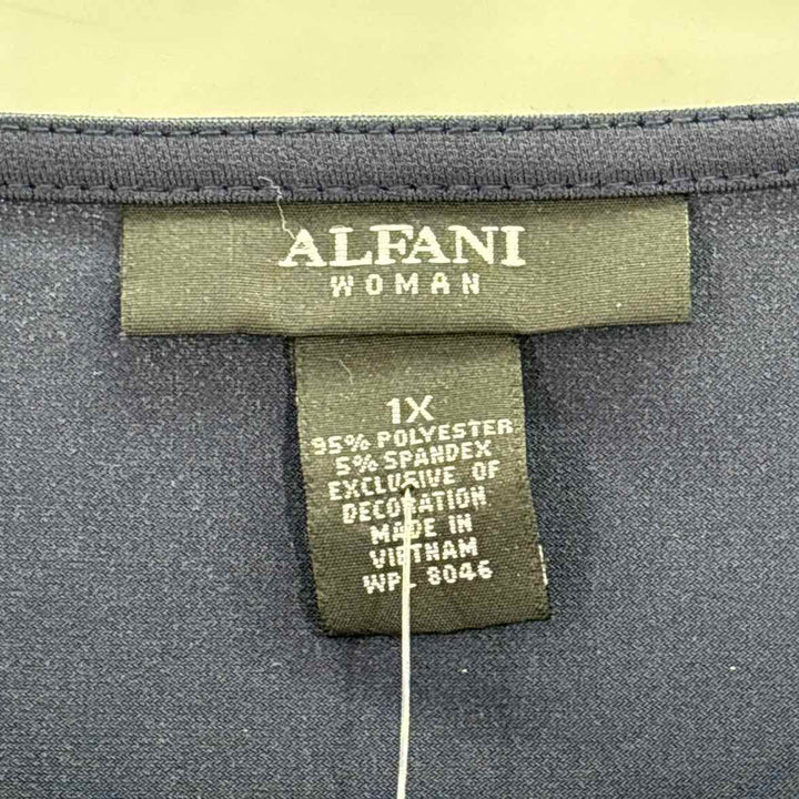 Size 1X ALFANI Navy Shirt