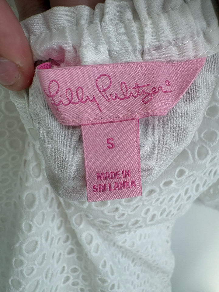 Size S Lilly Pulitzer White Lace Shirt