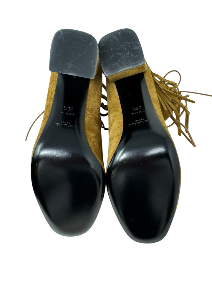Shoe Size 38.5 SAINT LAURENT Tan Suede Luxury - Boots