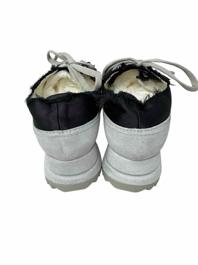 Shoe Size 39 PEDRO Gray Sateen Sneakers