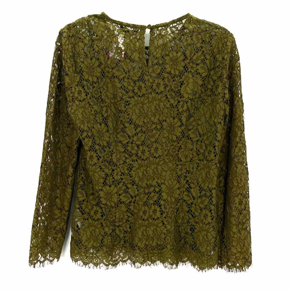Size 6 J Crew Green Shirt