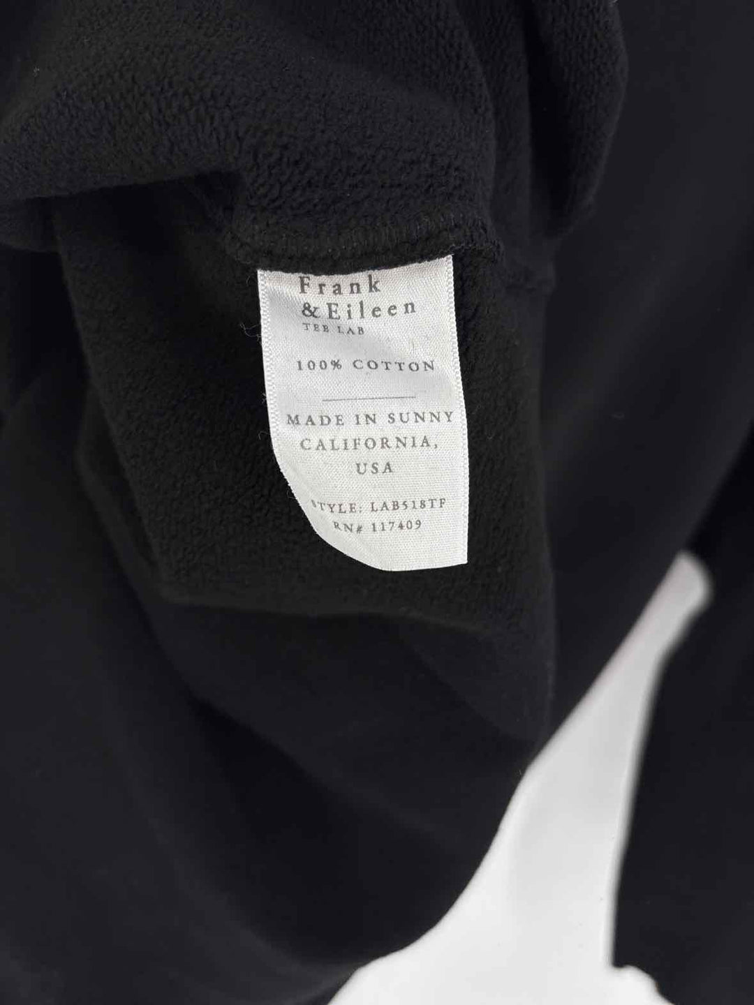 Size XL FRANK & EILEEN Black Sweater