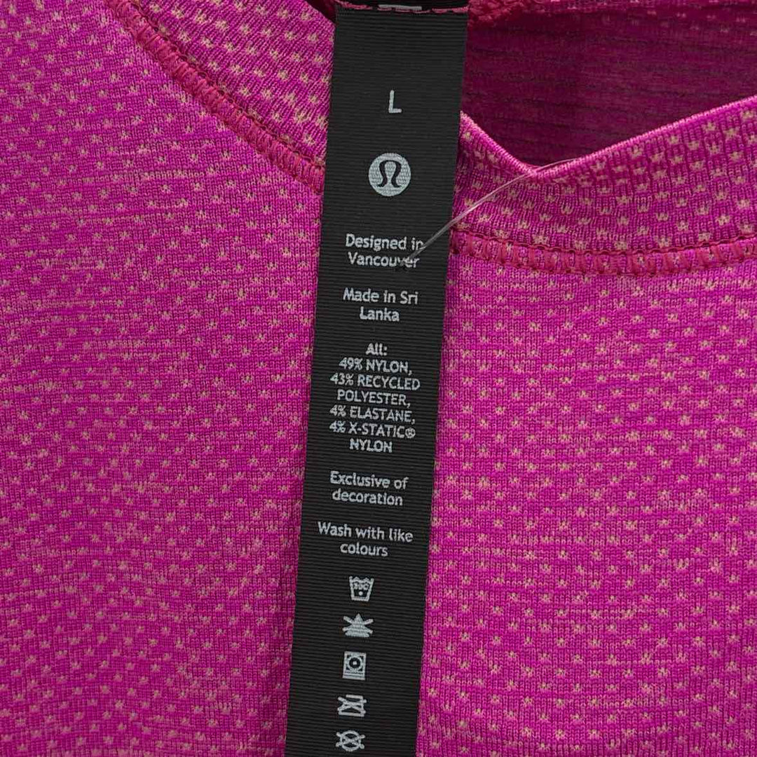 Size L Lululemon Fuschia Knit Shirt
