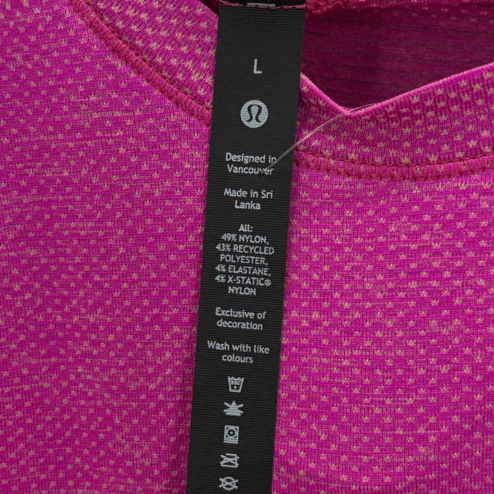 Size L Lululemon Fuschia Knit Shirt