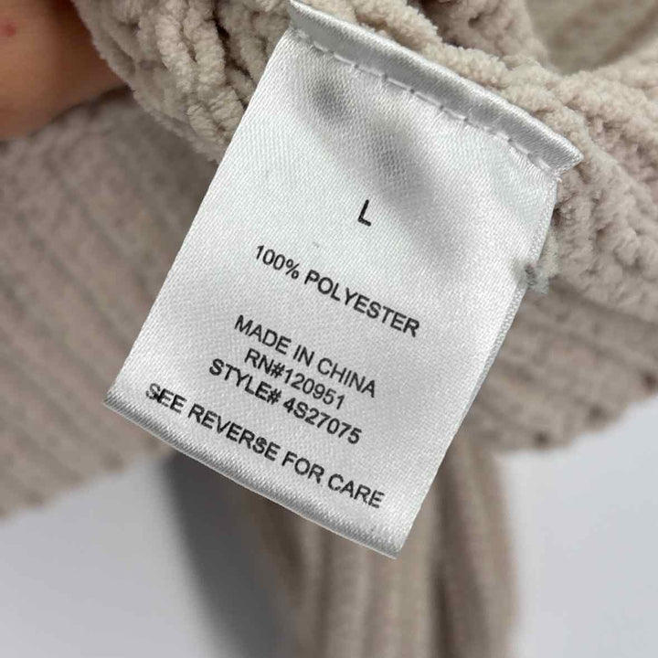 Size L PINK ROSE Tan Sweater