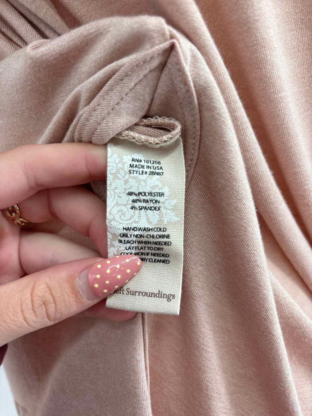 Size XL SOFT SURROUNDINGS Pink Shirt