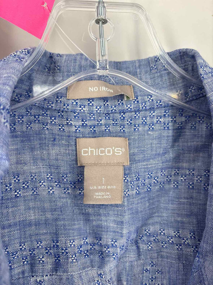 Size 8 Chico's Blue Shirt