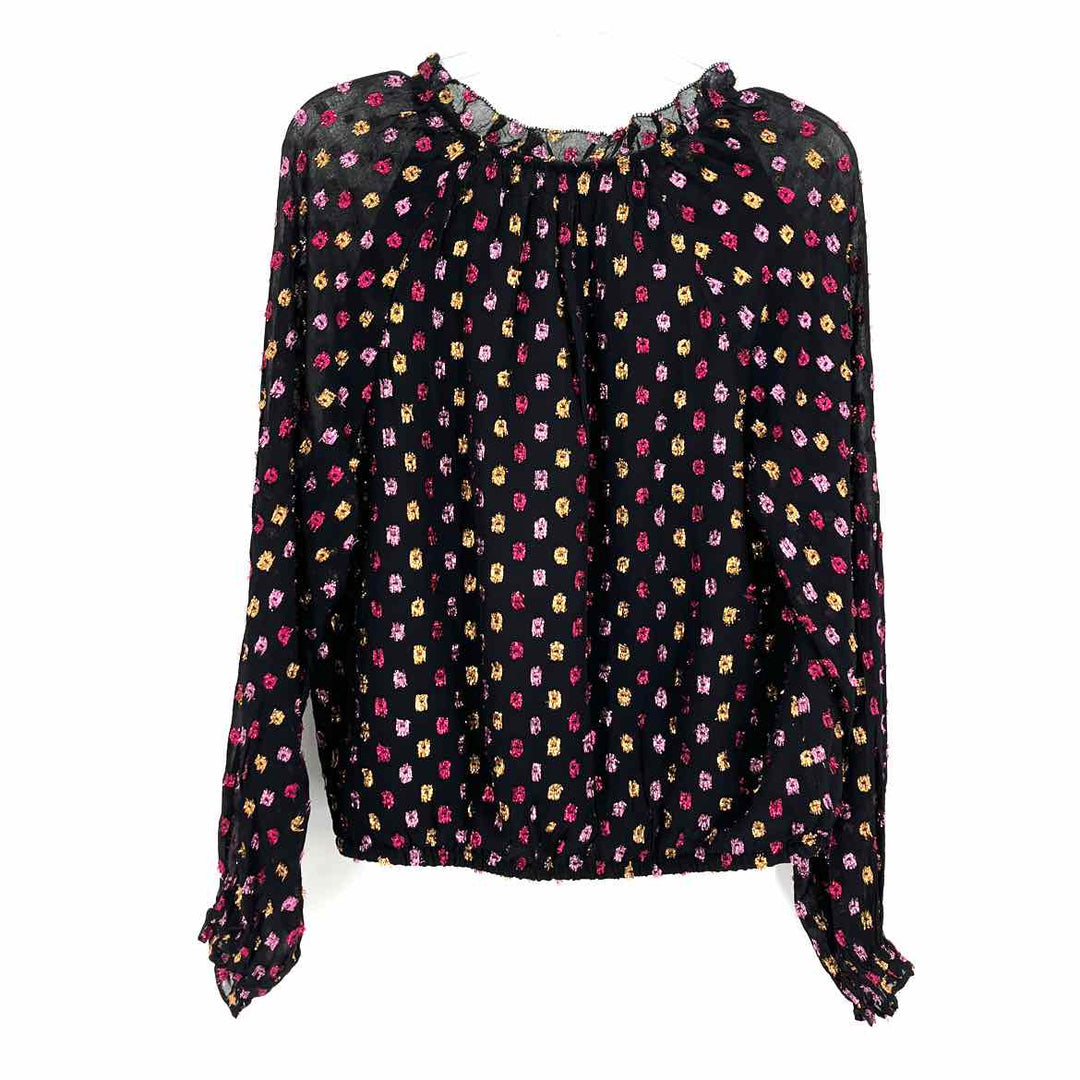 Size S LOFT Black Print Shirt
