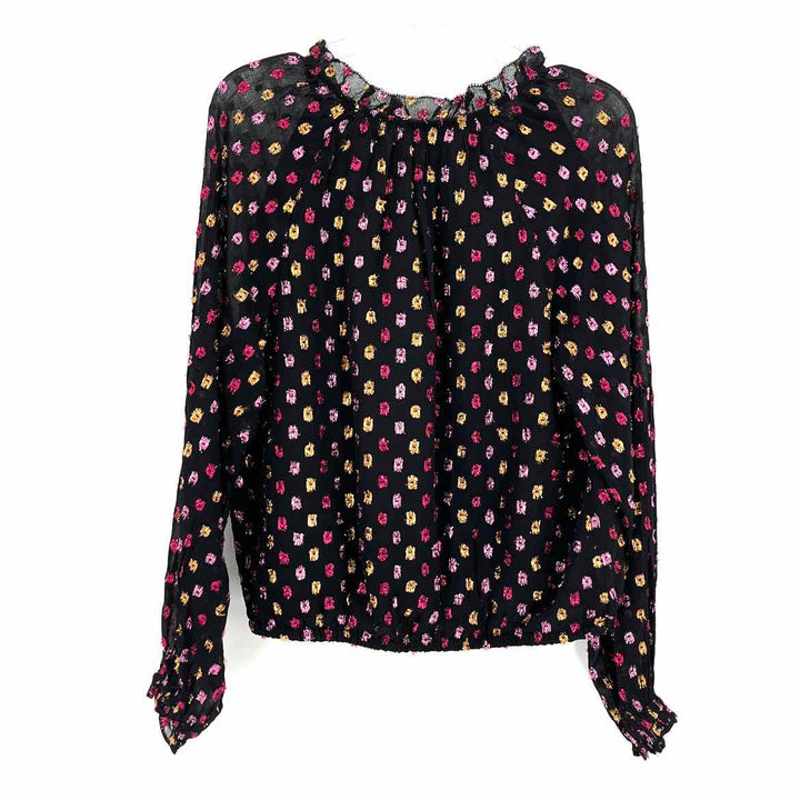 Size S LOFT Black Print Shirt